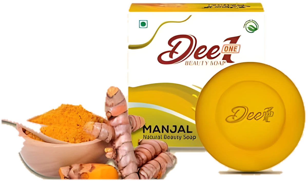 Dee1 Manjal soap with turmeric root and powder